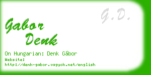 gabor denk business card