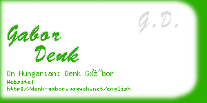 gabor denk business card